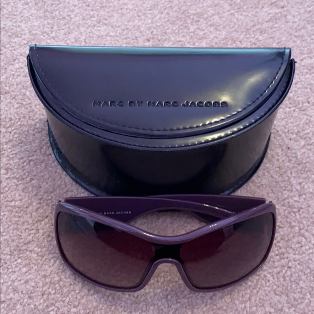 Marc by Marc Jacobs purple sunglasses.